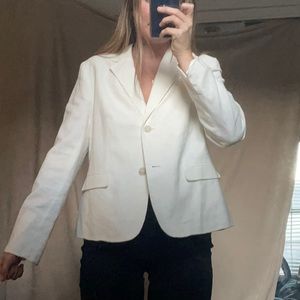Linen white blazer
